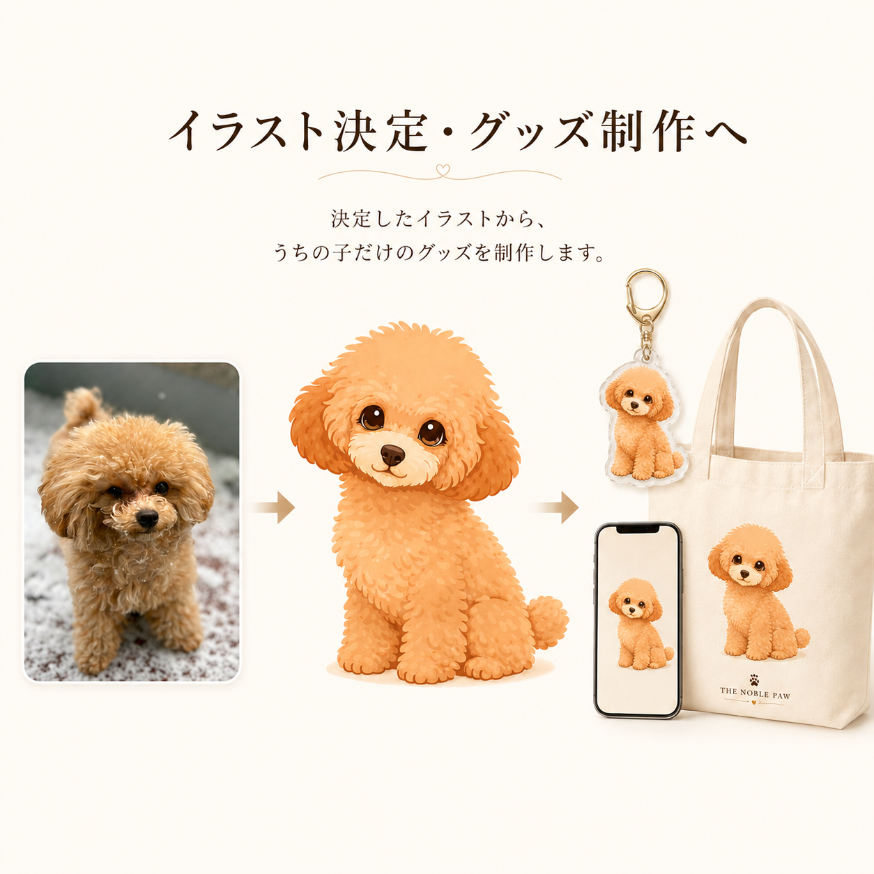 1枚のイラストから展開されたグッズの例